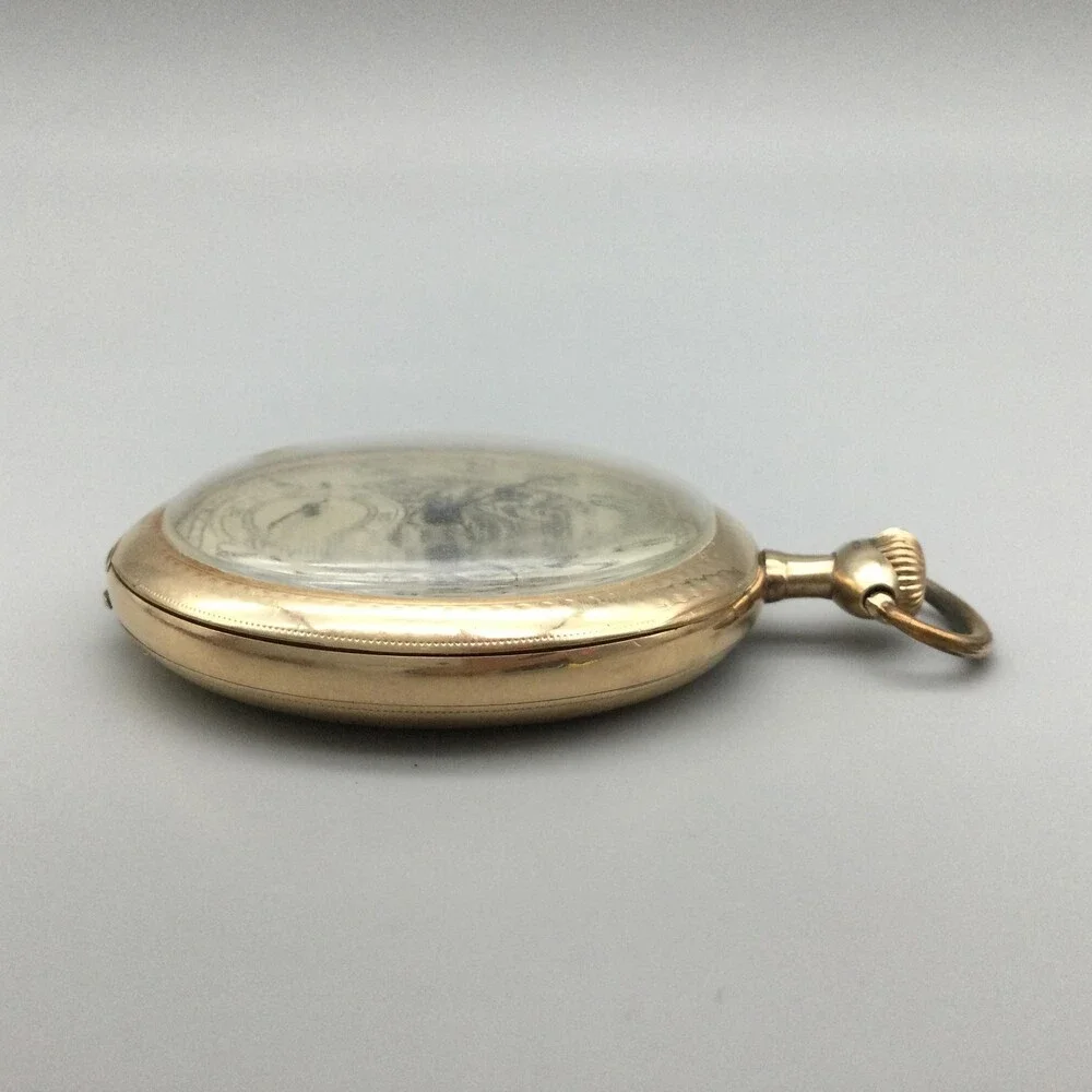 1916 Illinois Grade 403 Pocket Watch Men 46mm Gold Filled 15J Manual Wind Runs